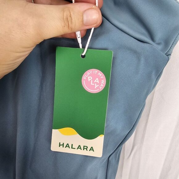 Halara Stone Blue Breezeful™ High Waisted High Low Ruffle 2-in-1 Flowy Quick Dry - Picture 9 of 9